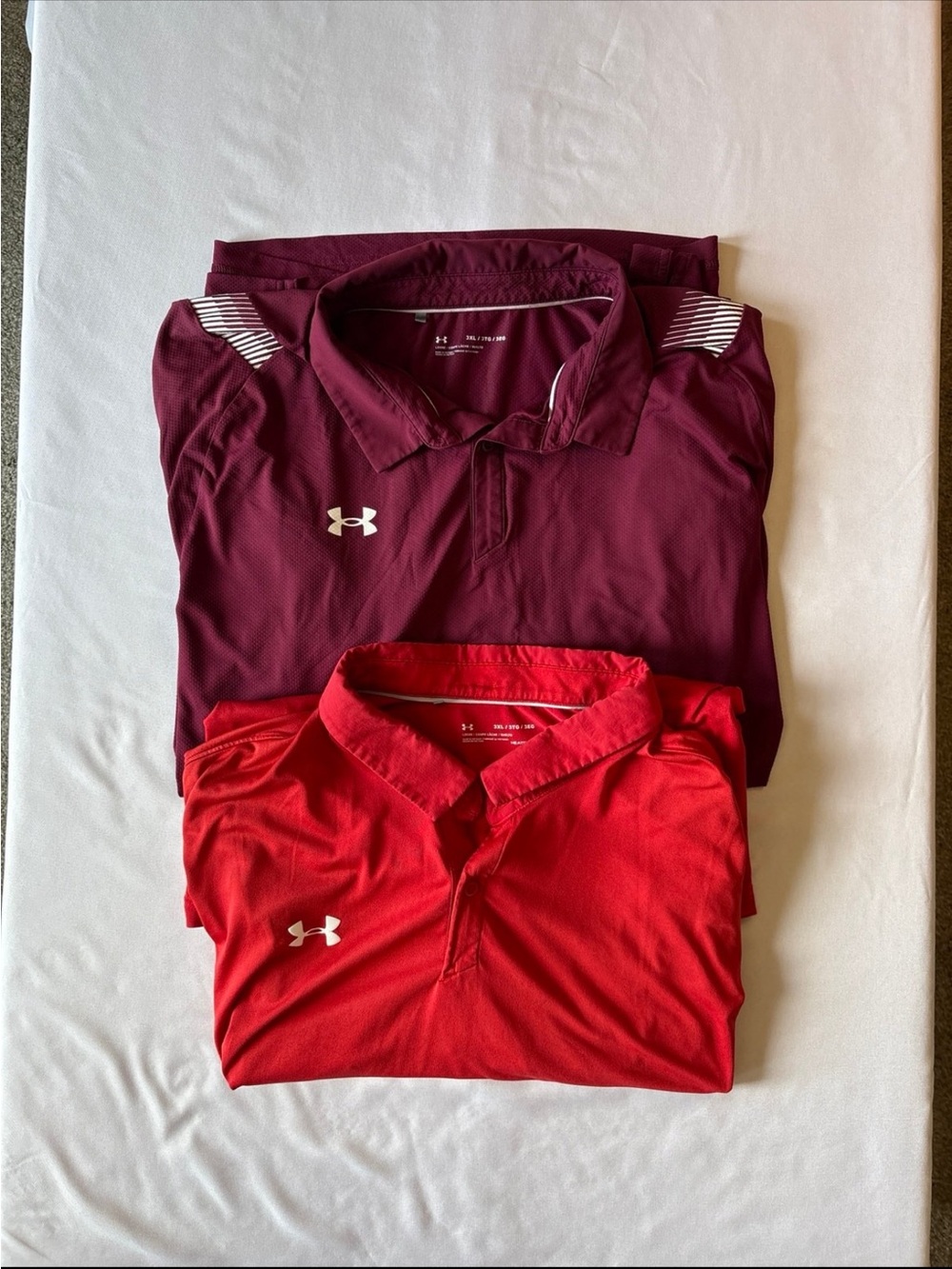 Under Armour Men’s Polo Duo - Red and Maroon